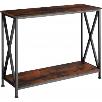 Mueble recibidor Tacoma 100 x 35 x 80,5 cm - Mueble recibidor elegante de estilo industrial con estables tableros de aglomerado efecto madera y recubrimiento protector de melamina, sólida estructura de acero