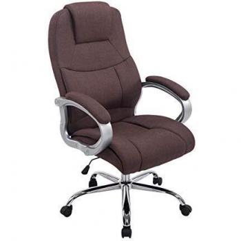 Silla de Oficina Ergonomica Apoll XL, Tela Marrón, Altura Ajustable y Giratoria, Soporta hasta 150kg