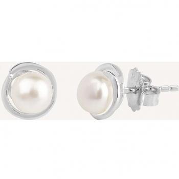 Pendientes Essentials de plata 1ª Ley 925 con perla cultivada