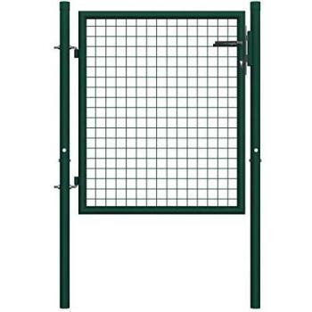 vidaXL Fence Gate Steel 100x125 cm Green