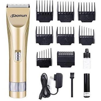 Cortadora de Cabello, Colourstone Cortapelos Profesional, Cuchilla de Titanio y Cerámica, Batería Litio Recargable con 8 Peines de Guía