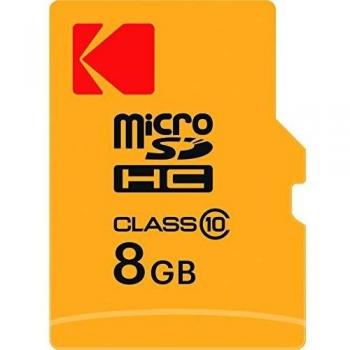 Kodak 8 GB MicroSDHC Tarjeta de Memoria con Adaptador SD Class 10, microSDXC Compatible