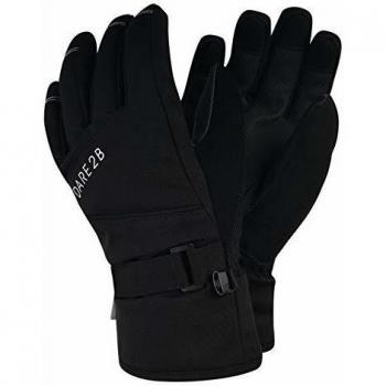 Dare 2b Mischievous Waterproof High Loft Insulated Ski & Snowboard Glove with Gripped Palm Guantes, Niños, Negro, 6-7