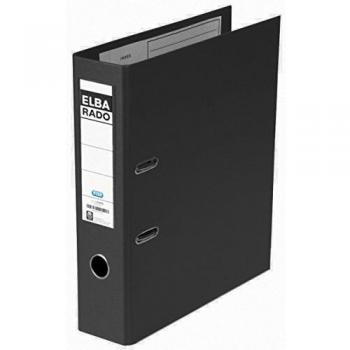 Elba Rado Plast - Archivador palanca en PVC, Fº, color negro