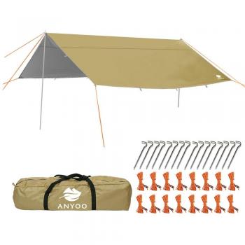 Anyoo Ripstop Rain Tarp Beach Tent Hamaca Fly Sunshade Ligero Impermeable Shelter para Acampar Senderismo Backpacking