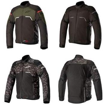 Alpinestars Chaqueta moto Hyper Drystar Jacket Black Military Green, Negro/Verde, 4XL