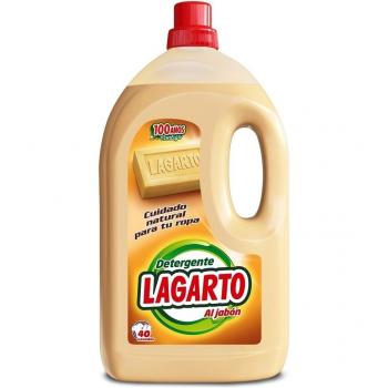Lagarto Detergente Lavadora Liquido al JABÓN 40 lav. - 2960 ml.