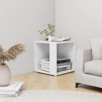 Mesa Auxiliar Blanca Brillante 33x33x34,5 cm en Aglomerado