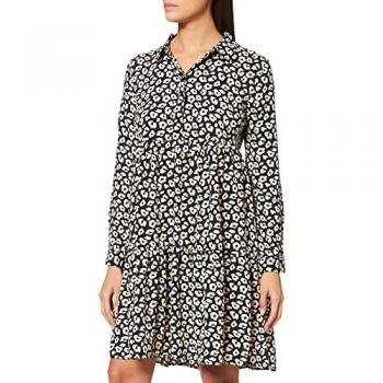 Vestido Camisero Estampado para Mujer JDY Piper en Color Negro/Tapioca Leopardo