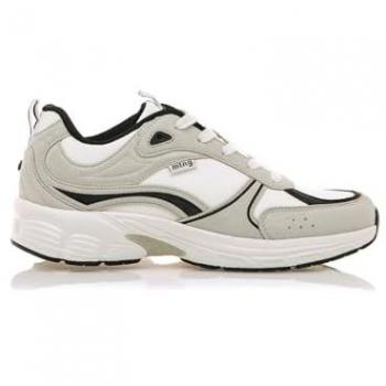Zapatillas Deportivas Mustang Daddy para Mujer - Estilo Running, Cierre de Cordones, Puntera Redonda, Color Gris y Blanco