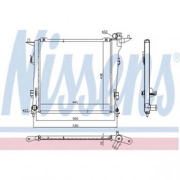 Radiador de refrigeración del motor NISSENS 675032