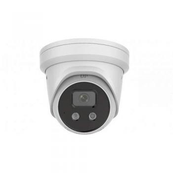 Cámara IP Hikvision 4K AcuSense Turret 8MP con Alarma Audible y Luz Estroboscópica Lente 4mm