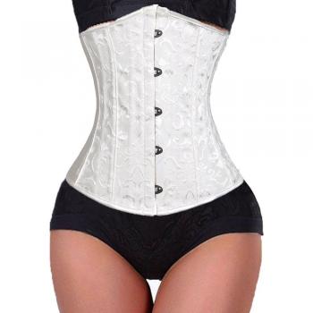 TOPMELON - Corsé - para mujer Weiße Blumen XXXXX-Large