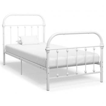 Cama metálica Blinder blanca 100x200 cm con estructura Day and Night