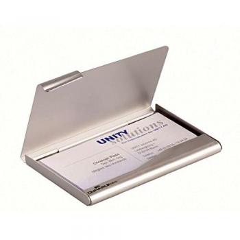 Durable 241523 Dispensador de tarjetas de visita Caja de tarjetas de visita 1 pieza de plata