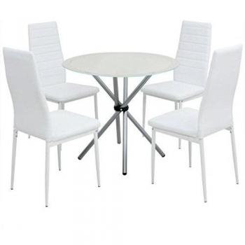 vidaXL Conjunto de mesas y sillas de comedor de cinco piezas