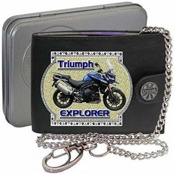 TRIUMPH EXPLORER 1215 Klassek Billetera Cartera para hombre y la cadena Motocicleta Accesorio Regalo