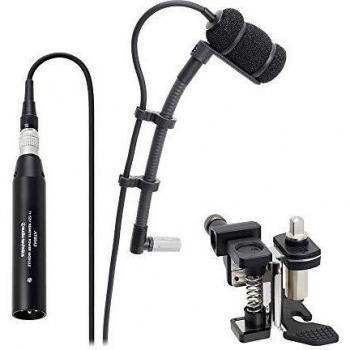 Audio-Technica ATM350D Cardioid Condenser Clip-On Microphone with Drum Mounting Support