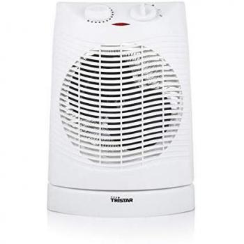 Calefactor Eléctrico Vertical Tristar KA5034 2000W, Blanco con Protección contra Salpicaduras