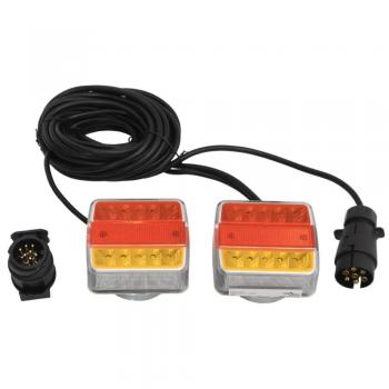 Luces de Remolque LED Rojas 2 Pz 10,5x7,5x10 cm 12V