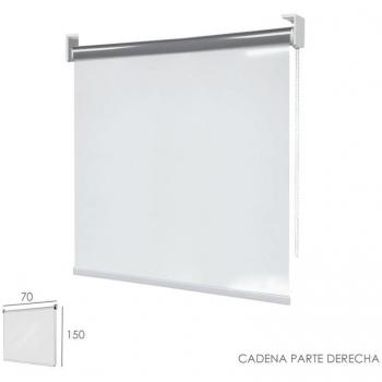 RIEL CHYC Mampara Cortina Enrollable PVC Transparente, Medidas 70 x 150 cm. Cadena Lado Derecho