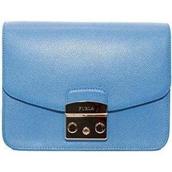 Borsa a tracolla Furla Metropolis in pelle celeste