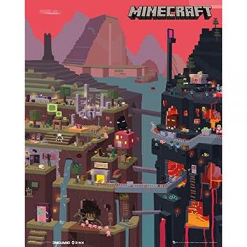 Nosoloposters GB Eye, Minecraft, Mundo, Mini Poster 40x50cm