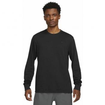 Camiseta Dri-FIT versátil de manga larga Nike para hombre en color negro (talla XL)