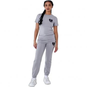 Camiseta corazón roto de mujer Project X Paris, color gris, talla S