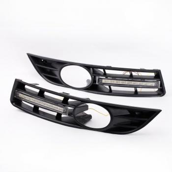 Katur 2 x luces de LED diurna con rejilla 6000 K 4,5 W/pcs luces antiniebla