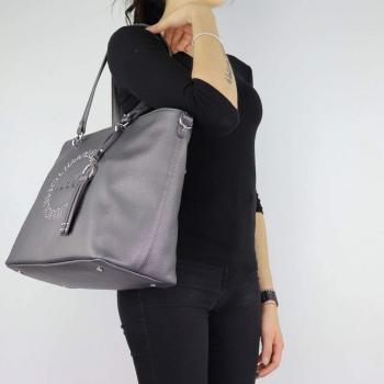 Liu Jo Jeans - Bolso de asas para mujer Gris Size: talla de un talla