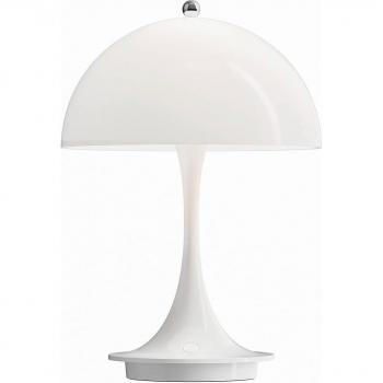 Lámpara de mesa portátil Louis Poulsen Panthella V2 LED recargable USB QI opalina 23 cm