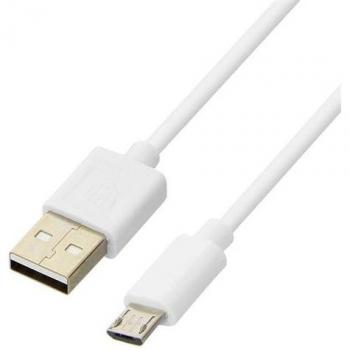 Cable USB a Micro-USB 2.1A 1 metro Blanco Inkax - Carga Rápida y Segura