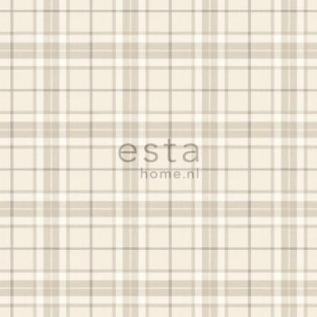 Papel pintado romboide beige - 0,53 x 10,05 m