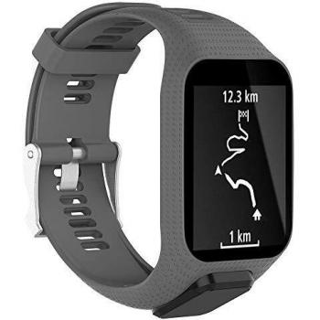 Yaspark Correa para Tomtom Runner 2/Runner 3/Spark/Spark 3/Adventurer/Golfer 2, Correa de Silicona Pulsera Deportiva de Repuesto para Tomtom Correa