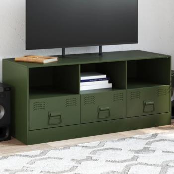 Mueble para TV Verde Oliva 99x39x44 cm en Acero