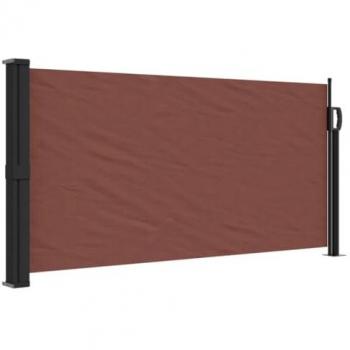 Toldo lateral retráctil marrón 100x300 cm