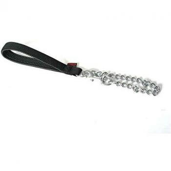 Correa de perro de metal negro 60cm con asa cómoda Martin Sellier