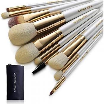 Brocha Maquillaje, EIGSHOW 10 piezas brocha profesional 100% vegano sintético cerdas foundation blush kit de cosméticos con brocha en polvo pincel para ojos pinceles de maquillaje