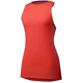 Mizuno Alpha Vent - Camiseta sin Mangas para Mujer, Mujer, Depósito, 5054698616932, Coral Caliente, M
