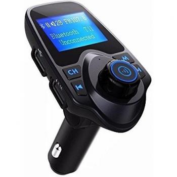 Manos Libres Bluetooth Transmisor FM Coche Mini Manos Libres Emisor Radio Adaptador Radio Musica Receptor Altavoz Bluetooth Coche FM Reproductor de MP3 Transmisor 5V/2.1A USB Bluetooth