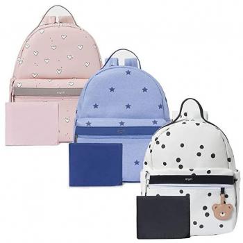 Mochila maternal con cambiador para bebé Mayoral con estampado de corazones