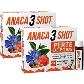 Anaca 3 Shots - Pérdida de peso, 14 Shots - Lote de 2 cajas