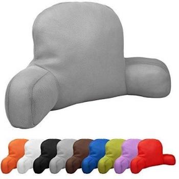 Respaldo Lumbar - Cojín de lectura. Transpirable 3D color Plata.