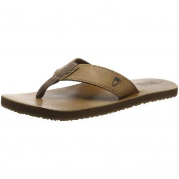 Reef Chanclas Leather Smoothy Marrón Hombre Adulto - Chanclas de cuero, color marrón, para hombre, diseño suave y cómodo