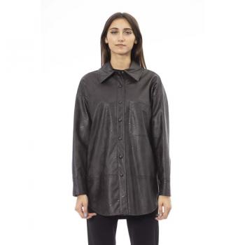 Alpha Studio Brown Polyethylene Shirt - IT42|M