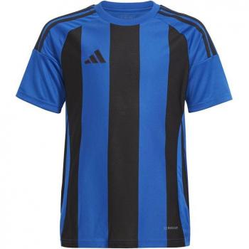 Camiseta de fútbol Adidas Striped 24 infantil azul, manga corta, entrenamiento, para niño