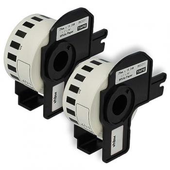 vhbw 2x Etiquetas Cinta adhesiva per Brother P-Touch QL-1050, QL-1050N, QL-1060N, QL-500, QL-500A, QL-500BS, QL-500BW, QL-550 por Brother DK-22211.
