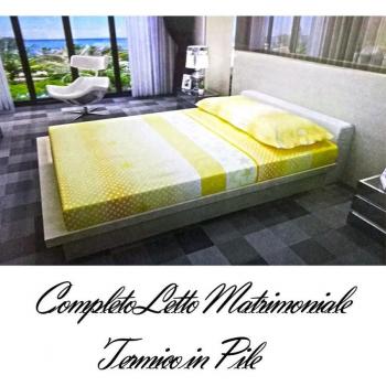 Juego de Sábanas de Pile Completo con Sábana Encimera y Bajera + 2 Fundas de Almohada Amarillo con Lunares
