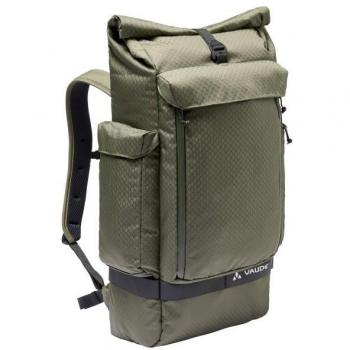 Mochila Vaude Cyclist Pack caqui, mochila de ciclismo, color verde, diseño ergonómico, material resistente al agua, capacidad de 25 litros, sistema de ventilación en la espalda, reflectores para mayor visibilidad